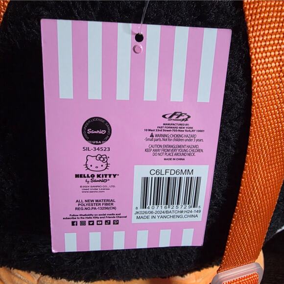 Sanrio New Hello Kitty Jack O Lantern plush backpack (preschool) - Picture 5 of 7